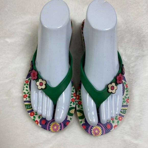 Viva‎ La Vera Vera Bradley Floral Flip Flops, size 7/8 Medium - Picture 1 of 9